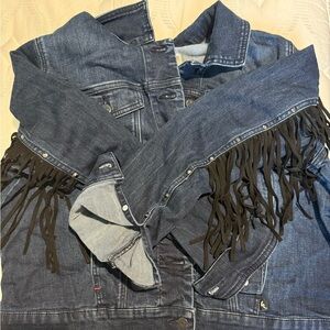 Denim Jacket with Fringe
